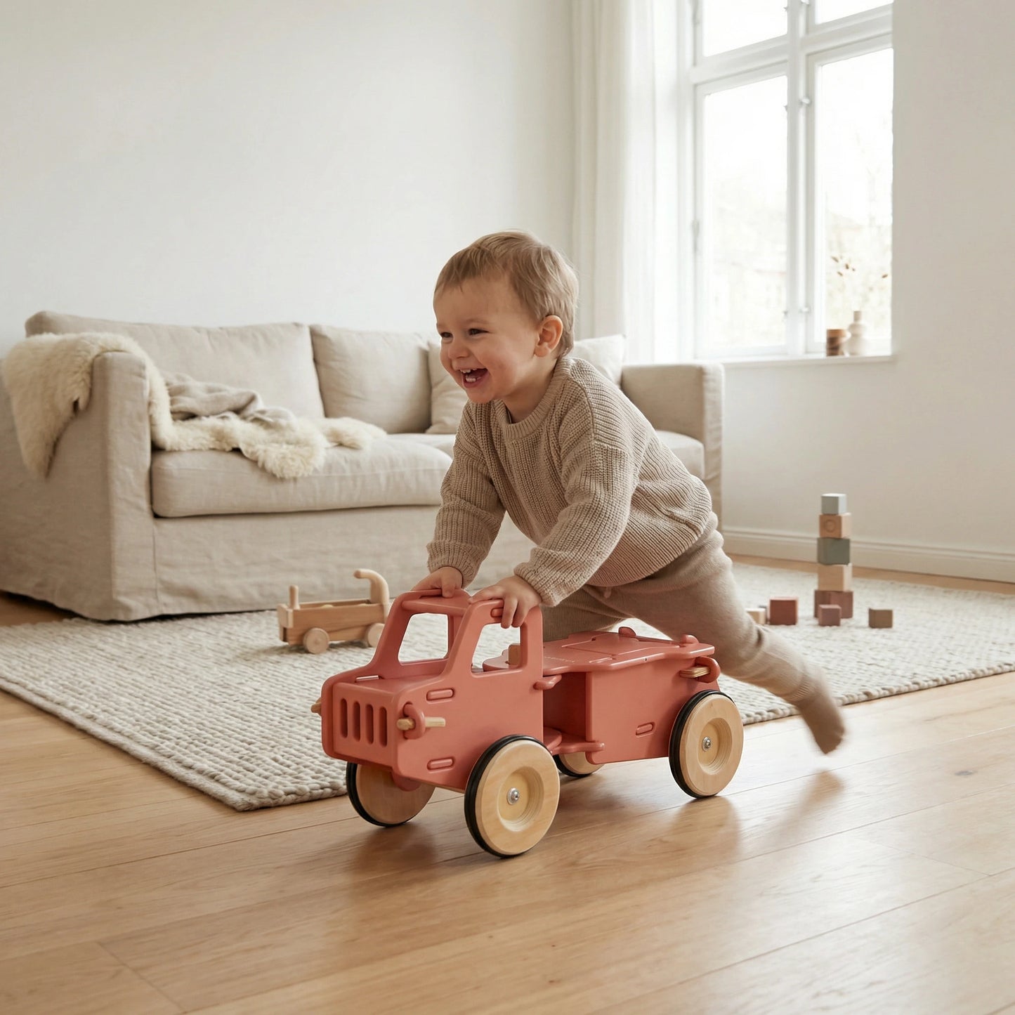 Dump truck light blue