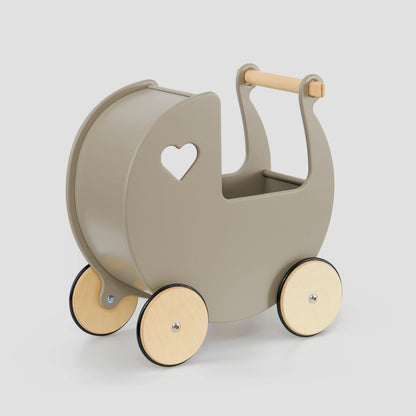 Luxury doll stroller brown